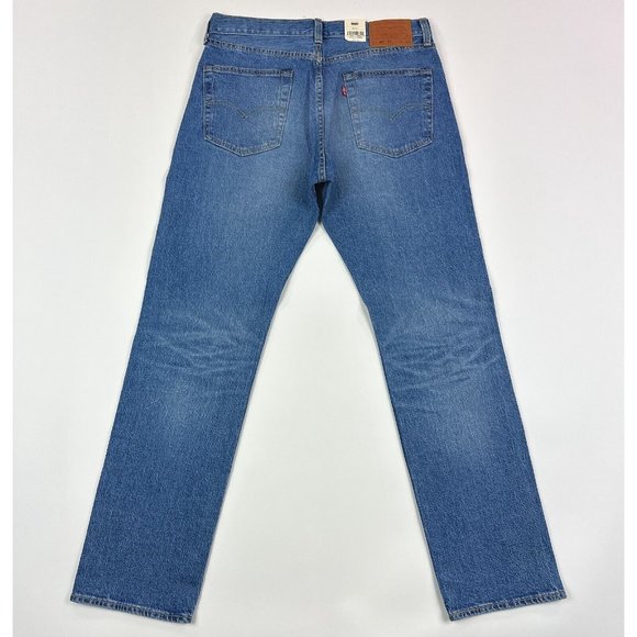 Levis 501 93 Premium Men 32x32 Straight Blue Jeans Distressed Button Fly Stretch - Picture 10 of 12